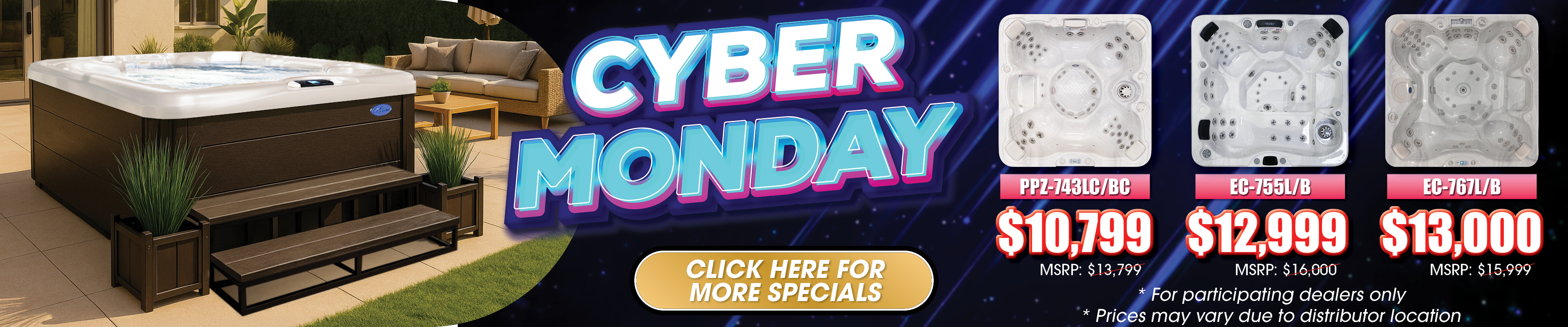 Calspas hot tub being used in a family setting - Bowie